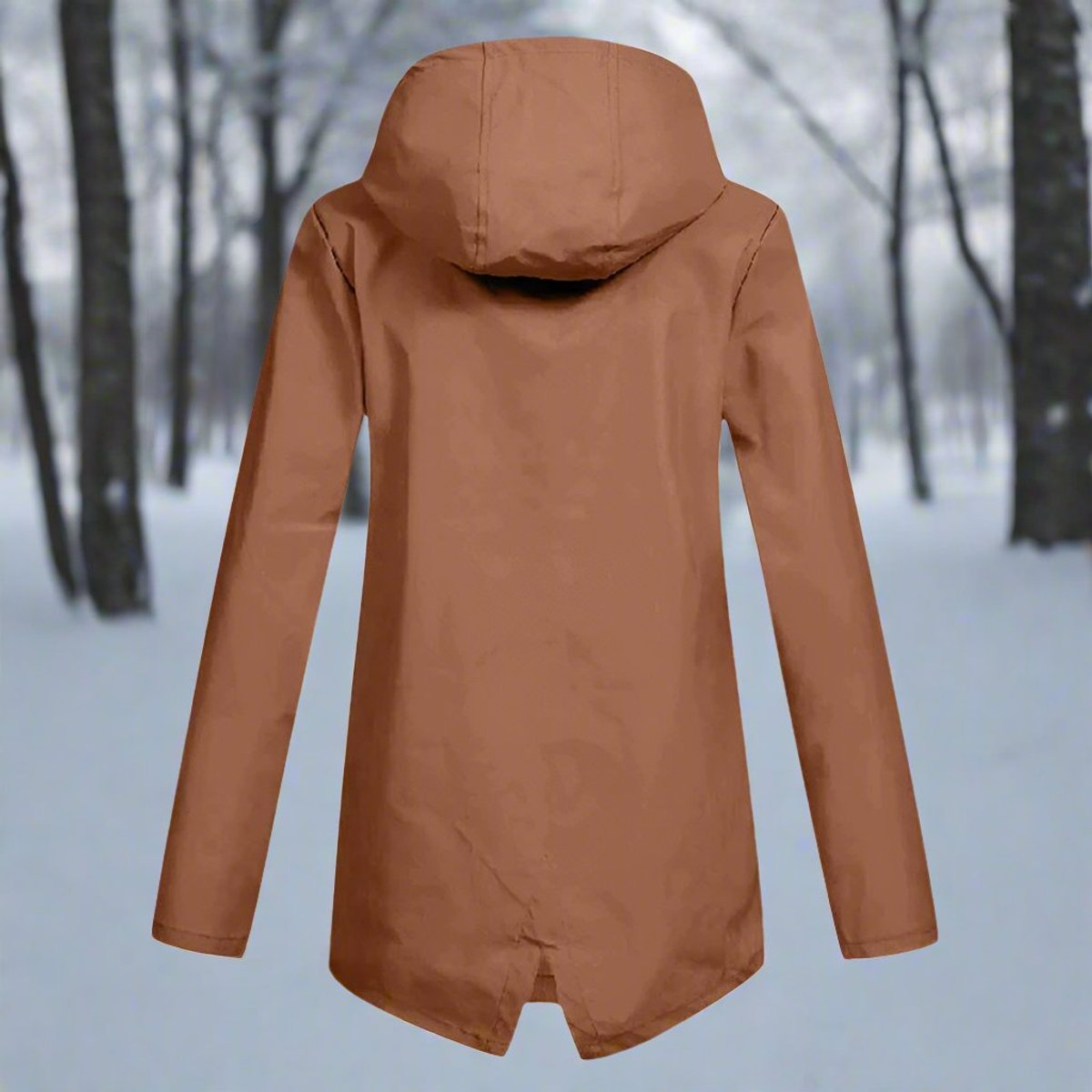 Soviqa® | Hooded Waterproof Longline Rain Jacket