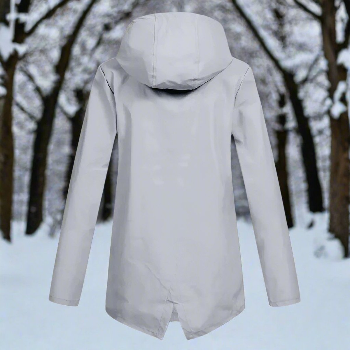 Soviqa® | Hooded Waterproof Longline Rain Jacket